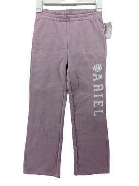 Disney Princess Ariel Sweatpants Small Purple Straight Leg Comfy Little Mermaid
